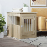 VidaXL Hondenbench 55 x 80 x 68 cm processed wood Sonoma oak colored