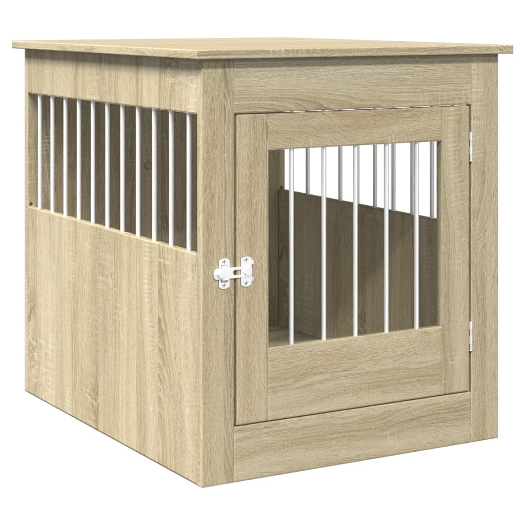 Vidaxl Hondenbench 64.5x80x71 cm Processed wood Sonoma Oak colored