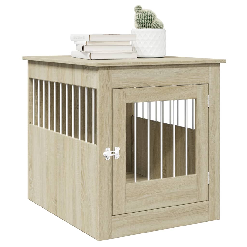 Vidaxl Hondenbench 64.5x80x71 cm Processed wood Sonoma Oak colored