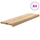 Vidaxx Treppenstufen 4 Stück 90x25x2 cm unbehandelte massive Eiche