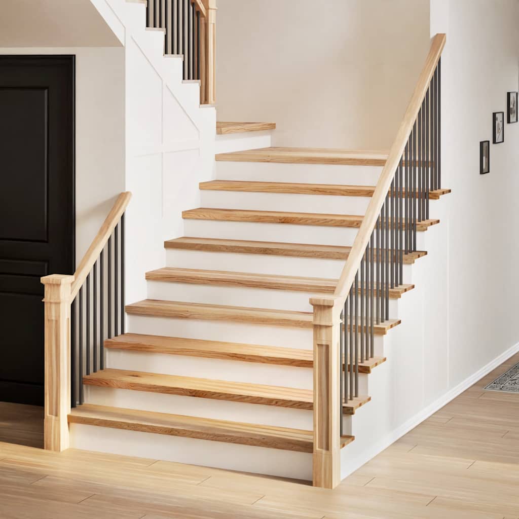 Vidaxx peldaños de escalera 4 piezas 120x25x2 cm roble macizo sin tratar