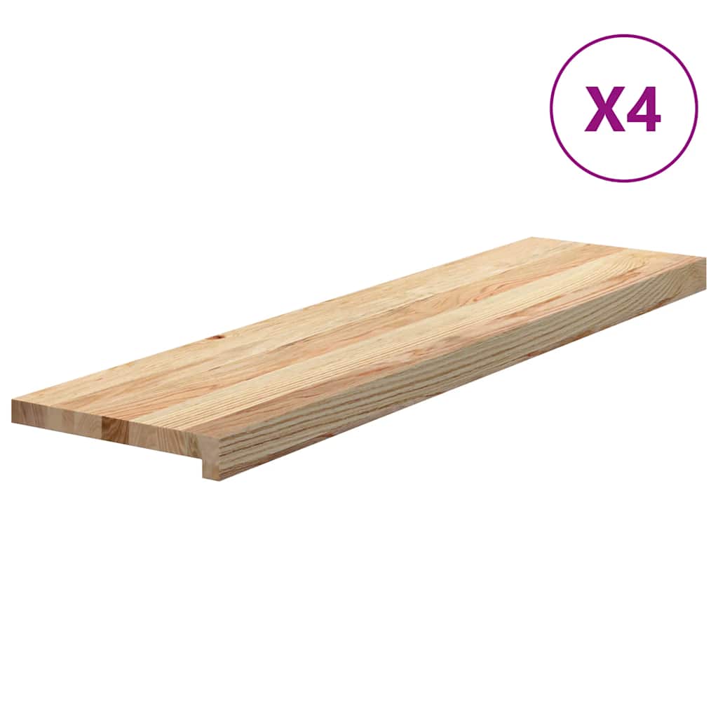 Vidaxx Treppen 4 Stéck 100x30x2 cm onbehandelt Massiv Eichenholz