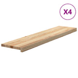 Стълбищни стъпала Vidaxx 4 бр. 110x30x2 см необработен масивен дъб