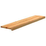 Vidaxx peldaños de escalera 4 piezas 120x30x2 cm roble macizo marrón claro