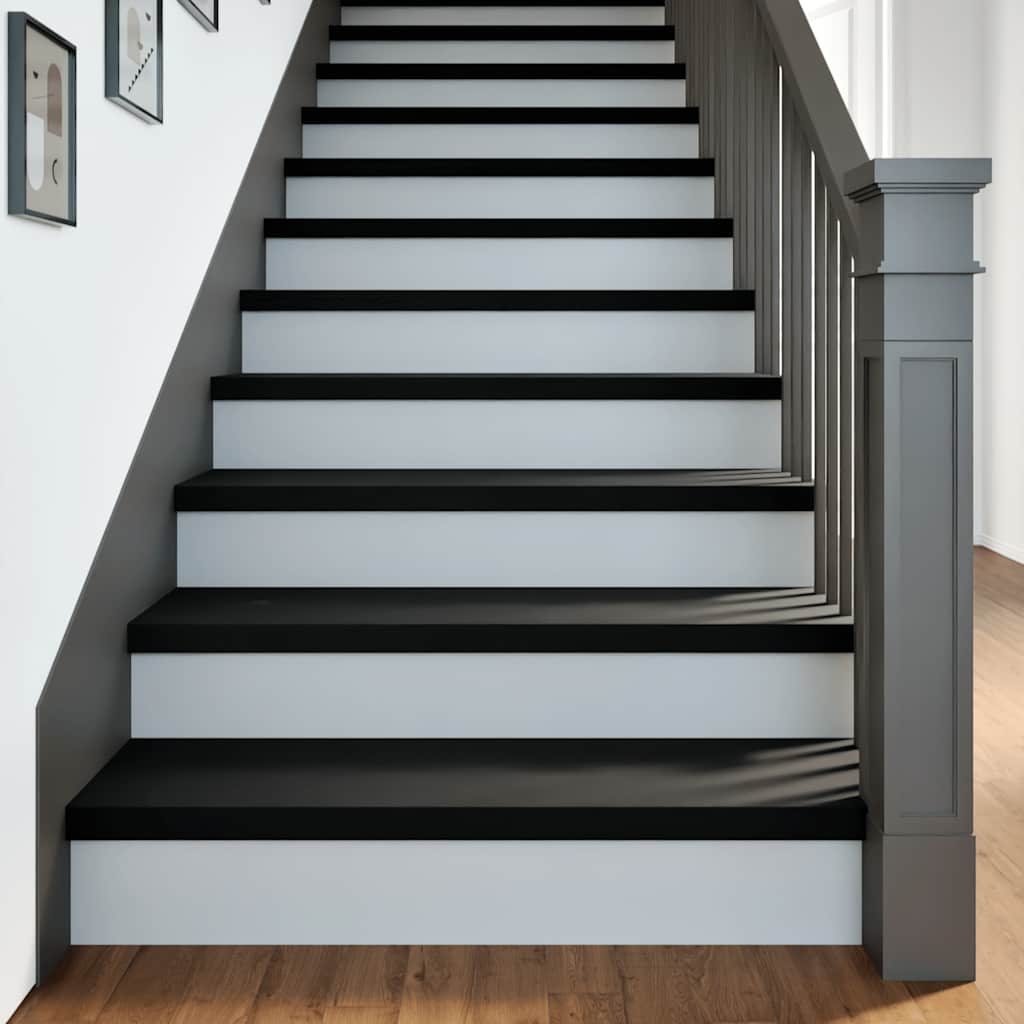 Vidaxl traptreden 4 st 100x30x2 cm massief eikenhout donkerbruin