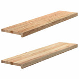 Vidaxl kroky 2 st 110x25x2 cm neléčené pevné dub