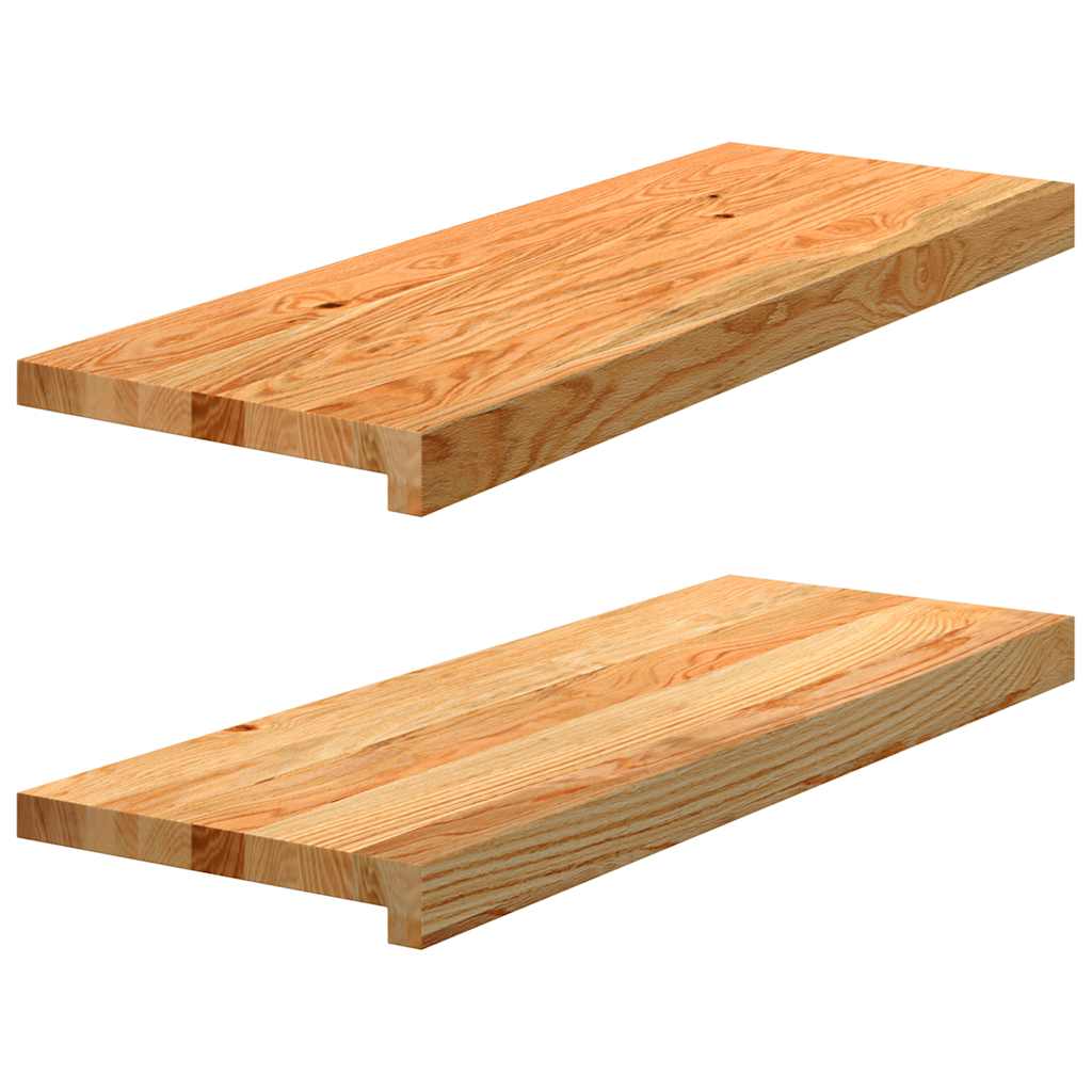Vidaxl kroky 2 st 70x25x2 cm pevný dub světle hnědá