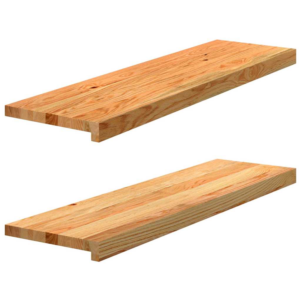 Vidaxl kroky 2 st 90x30x2 cm pevný dub světle hnědá