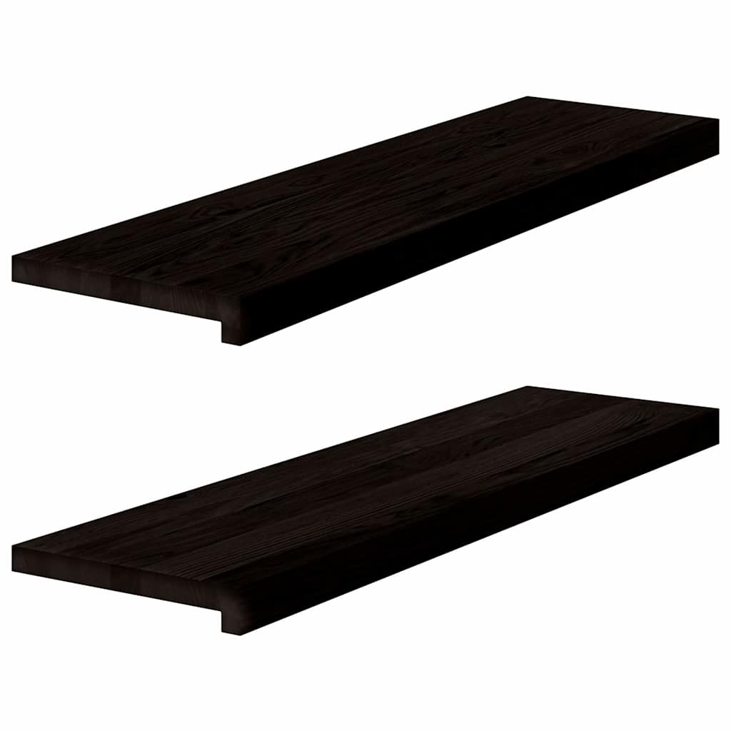 Vidaxx porrasaskelmat 2 kpl 90x30x2 cm massiivitammea tummanruskea