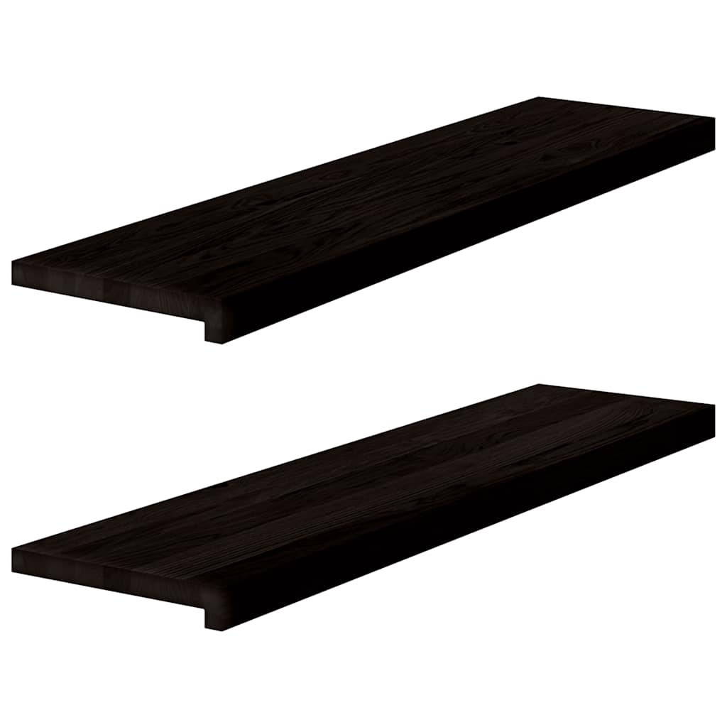 Vidaxx Trapptrappen 2 Stéck 100x30x2 cm Massiv Eichen donkelbraun