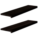 Vidaxx Trapptrappen 2 Stéck 100x30x2 cm Massiv Eichen donkelbraun