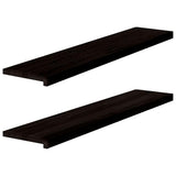 Vidaxx Treppenstufen 2 Stk. 120x30x2 cm massive Eiche dunkelbraun
