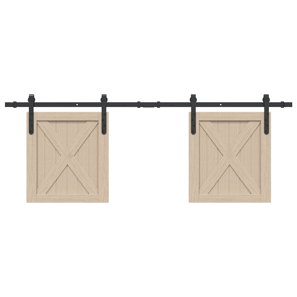 Sospensione Vidaxl Set per porta scorrevole 152 cm in acciaio al carbonio