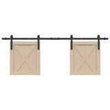 Sospensione Vidaxl Set per porta scorrevole 152 cm in acciaio al carbonio