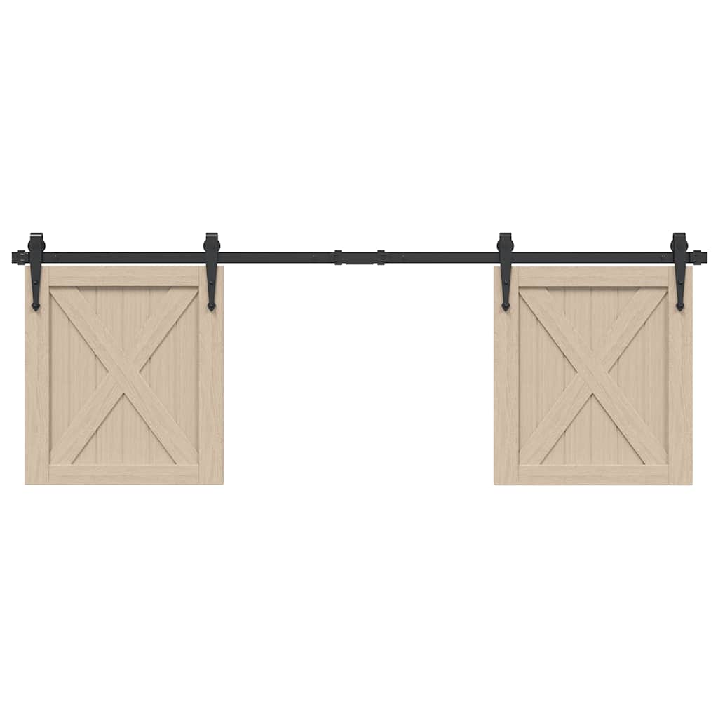 Sospensione Vidaxl Set per porta scorrevole 152 cm in acciaio al carbonio