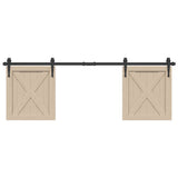 Sospensione Vidaxl Set per porta scorrevole 152 cm in acciaio al carbonio