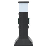 Vidaxl Garden stop contact with lamp and ground pin 2-way 16x16x39.5 cm