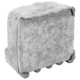VidaXL Garden stop contact with ground pin light sensor 4-way stone look gray