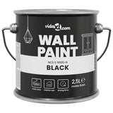 Vidaxl muurverf zwart 2,5 l wandprint