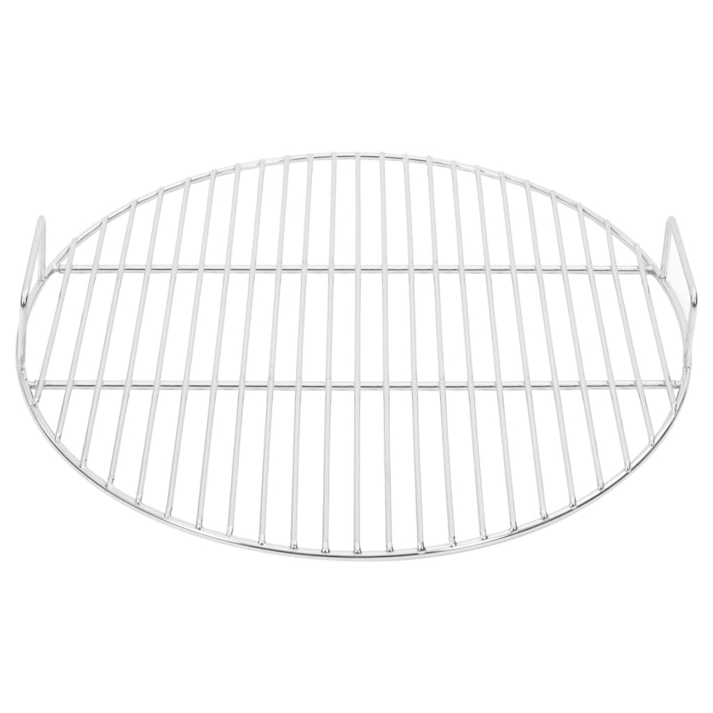 Rejilla de barbacoa Vidaxl con manijas redondas Ø44.5 cm 304 acero inoxidable