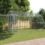 Vidaxl bird cage with door galvanized steel silver colored