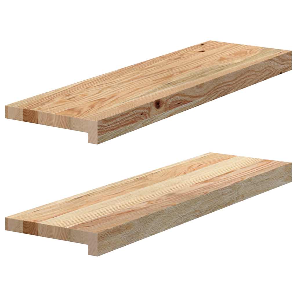 Vidaxl window sills 2 st untreated 70x20x2 cm solid oak