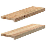 Vidaxl window sills 2 st untreated 70x20x2 cm solid oak