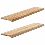 Vidaxl window sills 2 st untreated 120x25x2 cm solid oak
