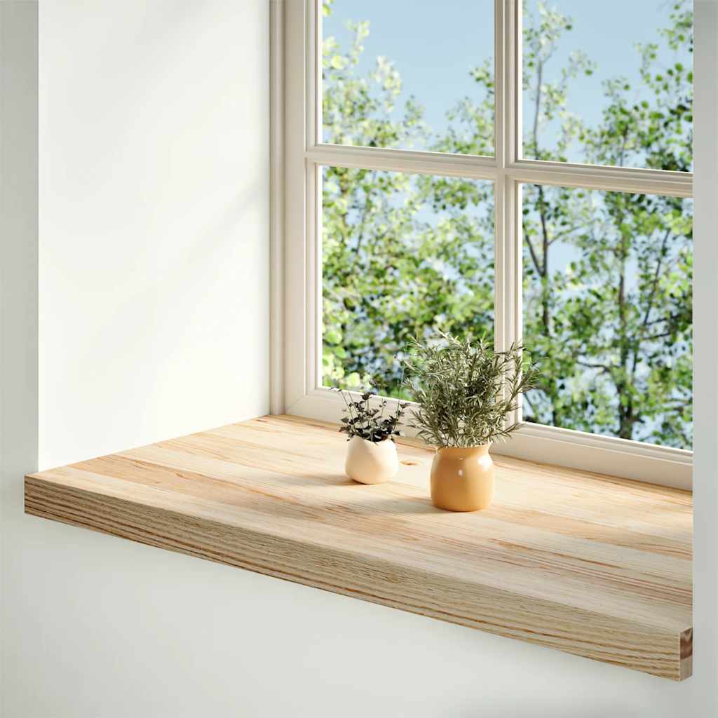 Vidaxl Window Sills 2 st ubehandlet 80x40x2 cm solid egetræ