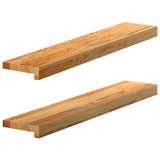 Okenske prage vidaxl 2 St 80x15x2 cm trden hrast svetlo rjava