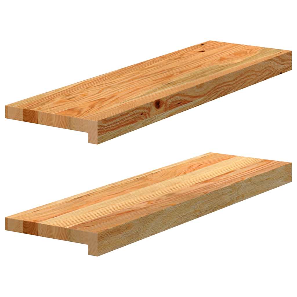 Vidaxl window sills 2 st 70x20x2 cm solid oak light brown