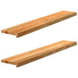 Okno Vidaxl Sills 2 ks 120x20x2 cm pevné dubové světle hnědé