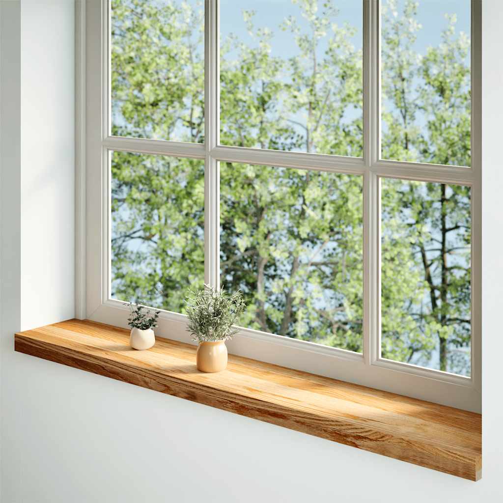Okno Vidaxl Sills 2 ks 140x20x2 cm pevný dub světle hnědá