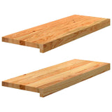 Okno Vidaxl Sills 2 st 70x25x2 cm pevné dubové světle hnědé
