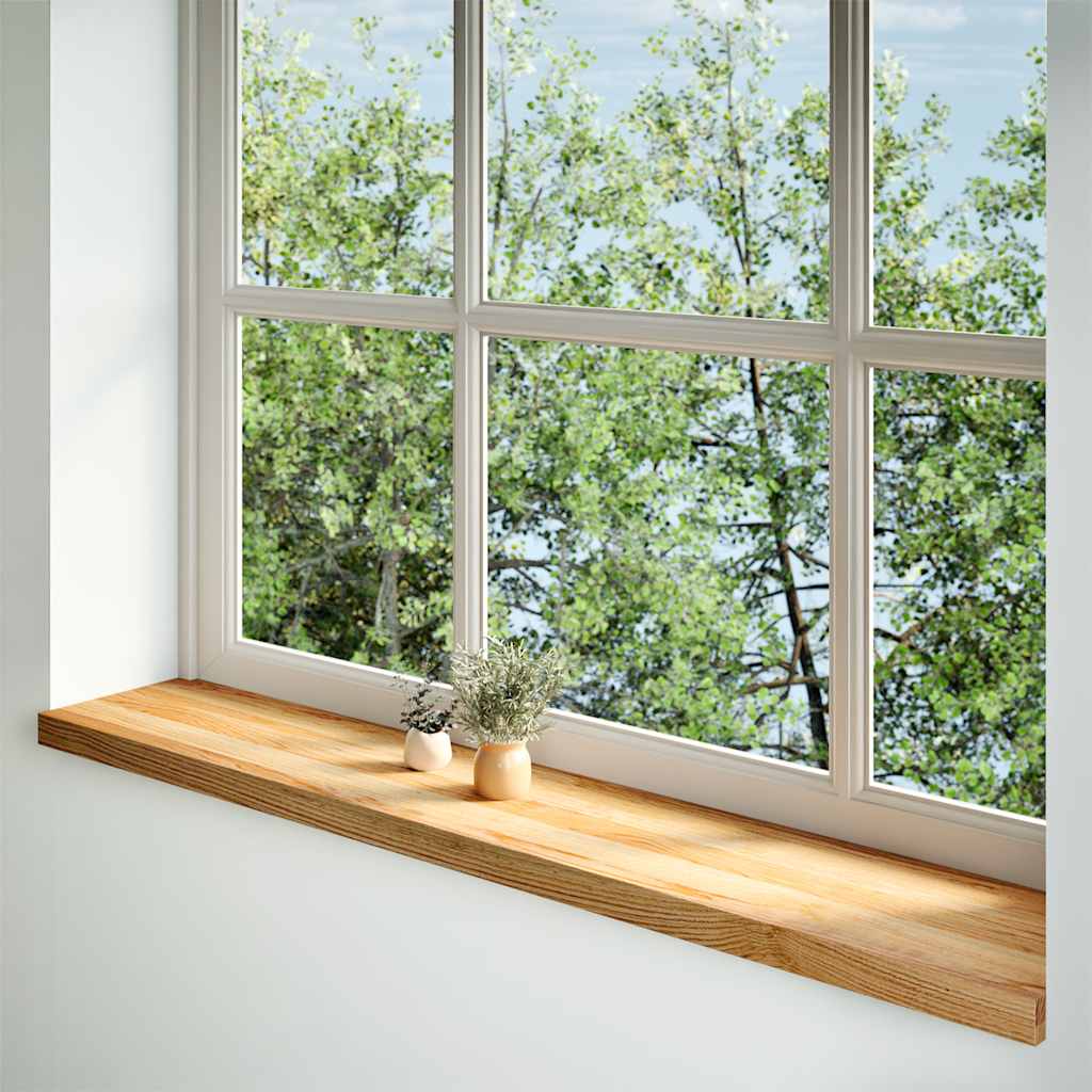 Okno Vidaxl Sills 2 ks 140x25x2 cm pevné dubové světle hnědé