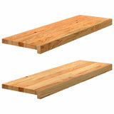 Okno Vidaxl Sills 2 st 80x30x2 cm pevné dubové světle hnědé