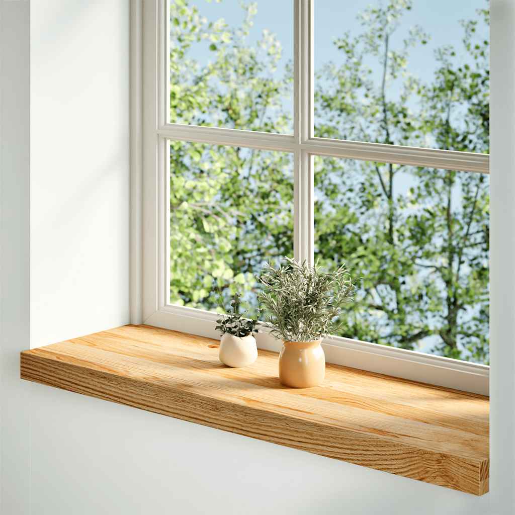 Okno Vidaxl Sills 2 st 80x30x2 cm pevné dubové světle hnědé