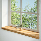 Okenske police Vidaxl 2 PCS 110x30x2 cm Trdni hrast svetlo rjava