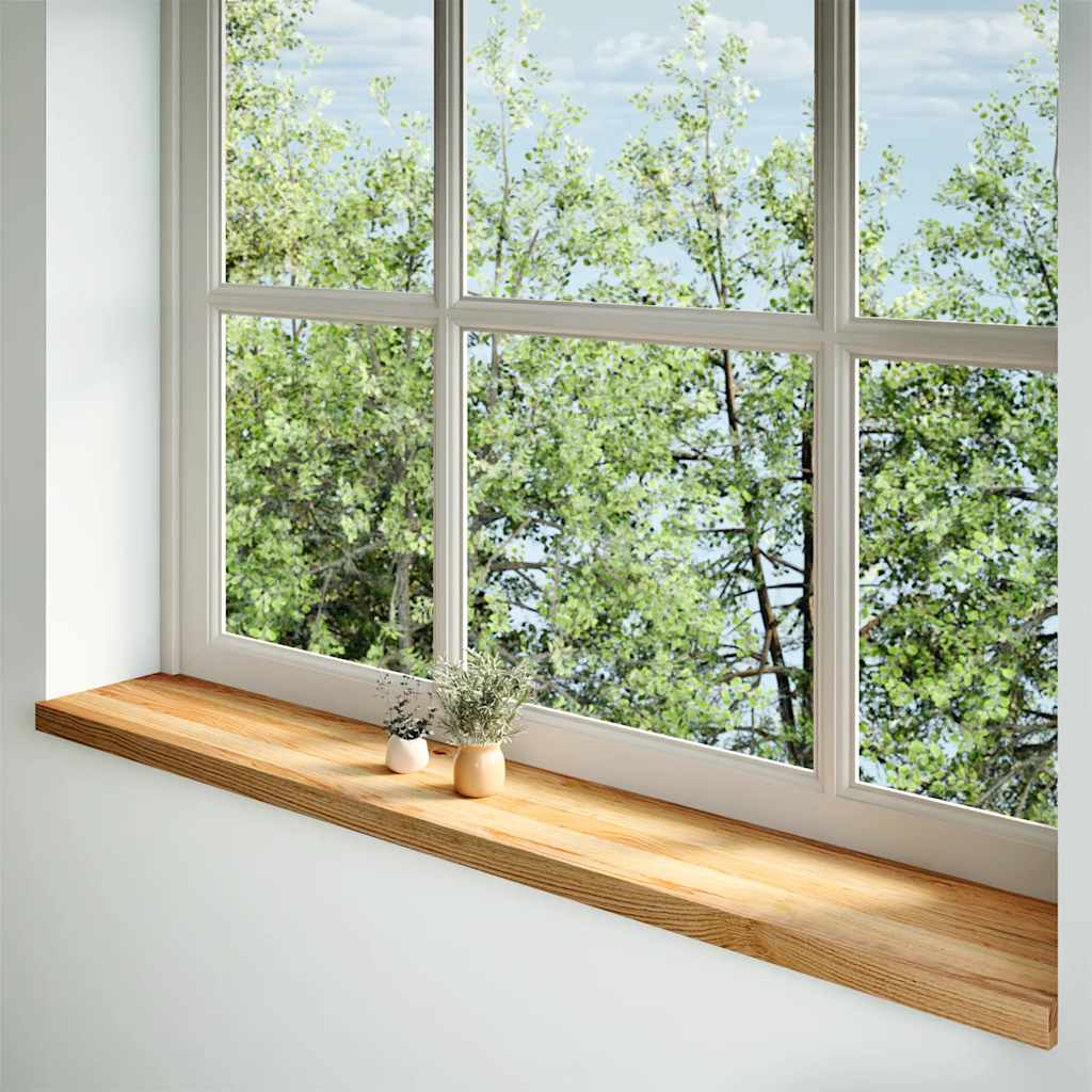 Vidaxl Okno Sills 2 PCS 160x30X2 cm pevný dub světle hnědá