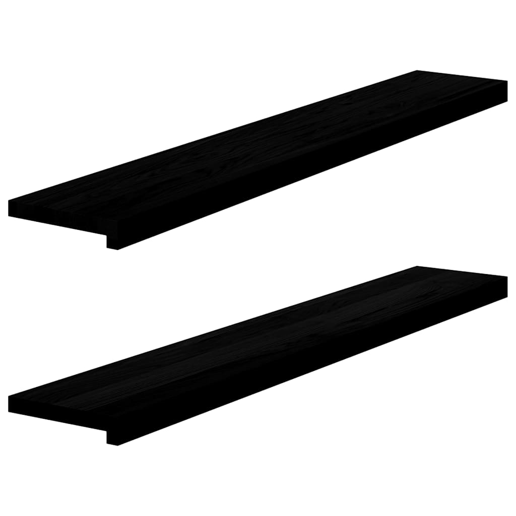 VidaXL window sills 2 pcs 120x20x2 cm solid oakwout dark brown