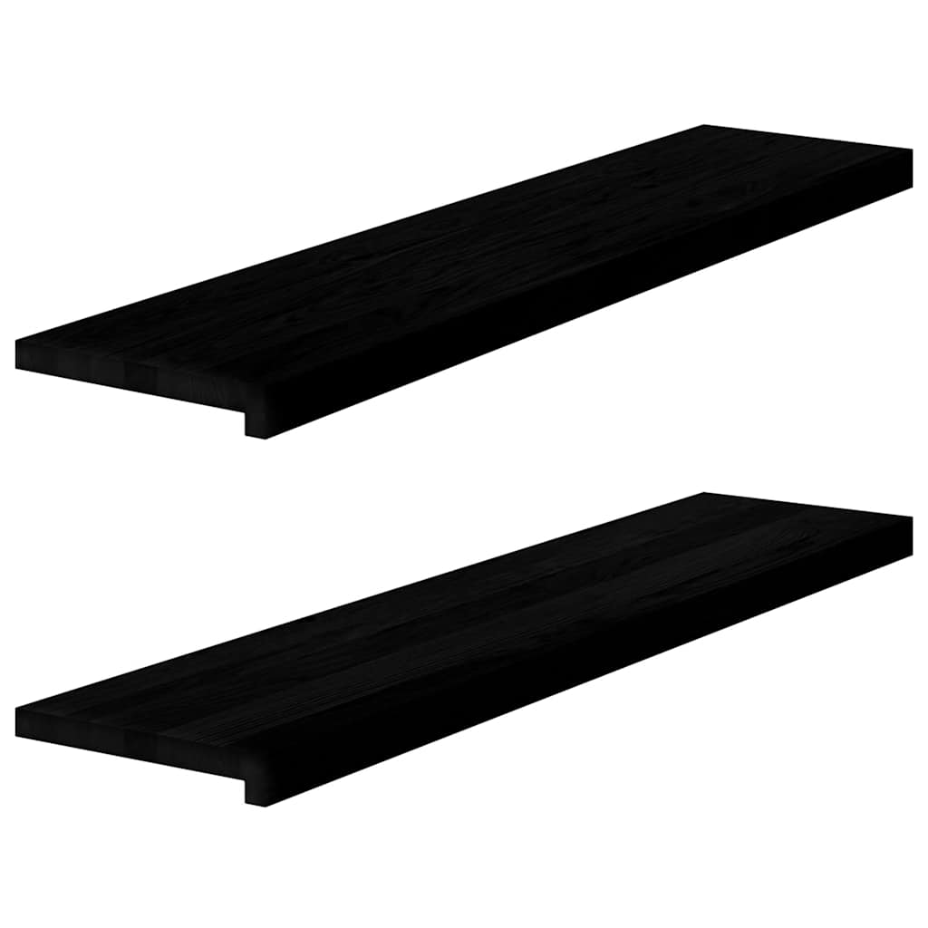 Vidaxl window sills 2 pcs 110x25x2 cm solid oak dark brown