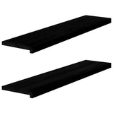 Vidaxl window sills 2 pcs 110x25x2 cm solid oak dark brown