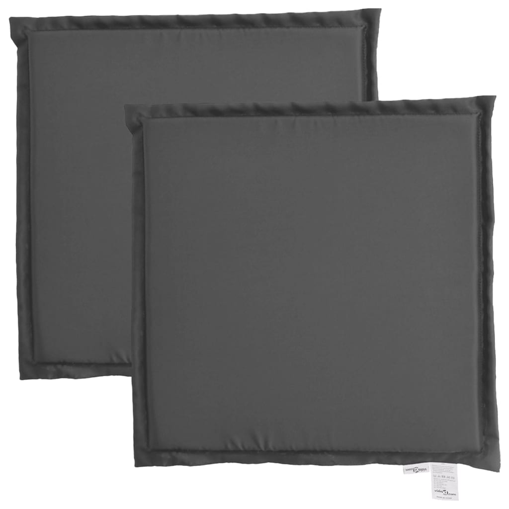 Polštáře sedadel Vidaxl Garden 2 PCS čtvercové 45x45x2 cm Antracite -Colored