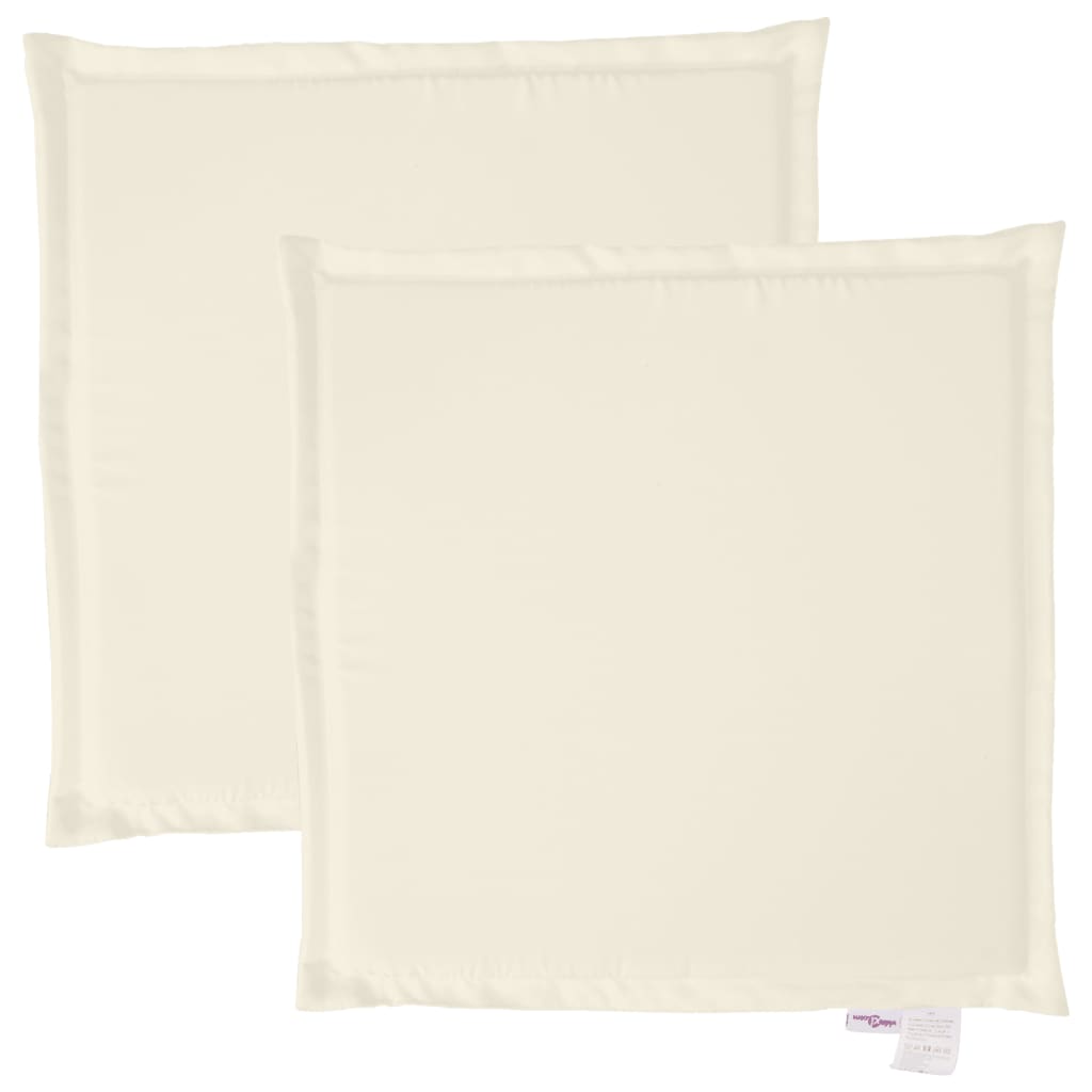 VidaXL Garden seat cushions 2 pcs square 45x45x2 cm cream -colored