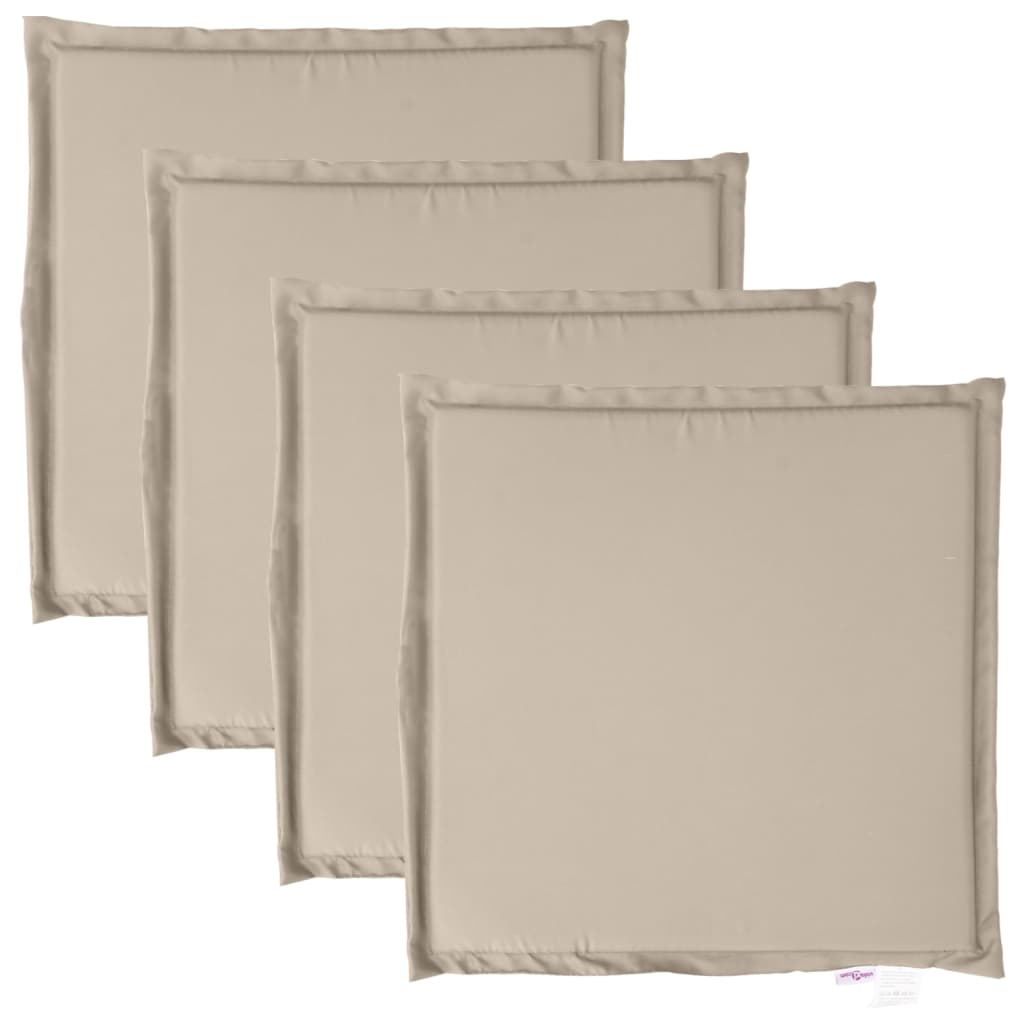 Polštáře sedadel Vidaxl Garden 4 PCS Square 45x45x2 cm taupe