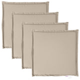 Polštáře sedadel Vidaxl Garden 4 PCS Square 45x45x2 cm taupe