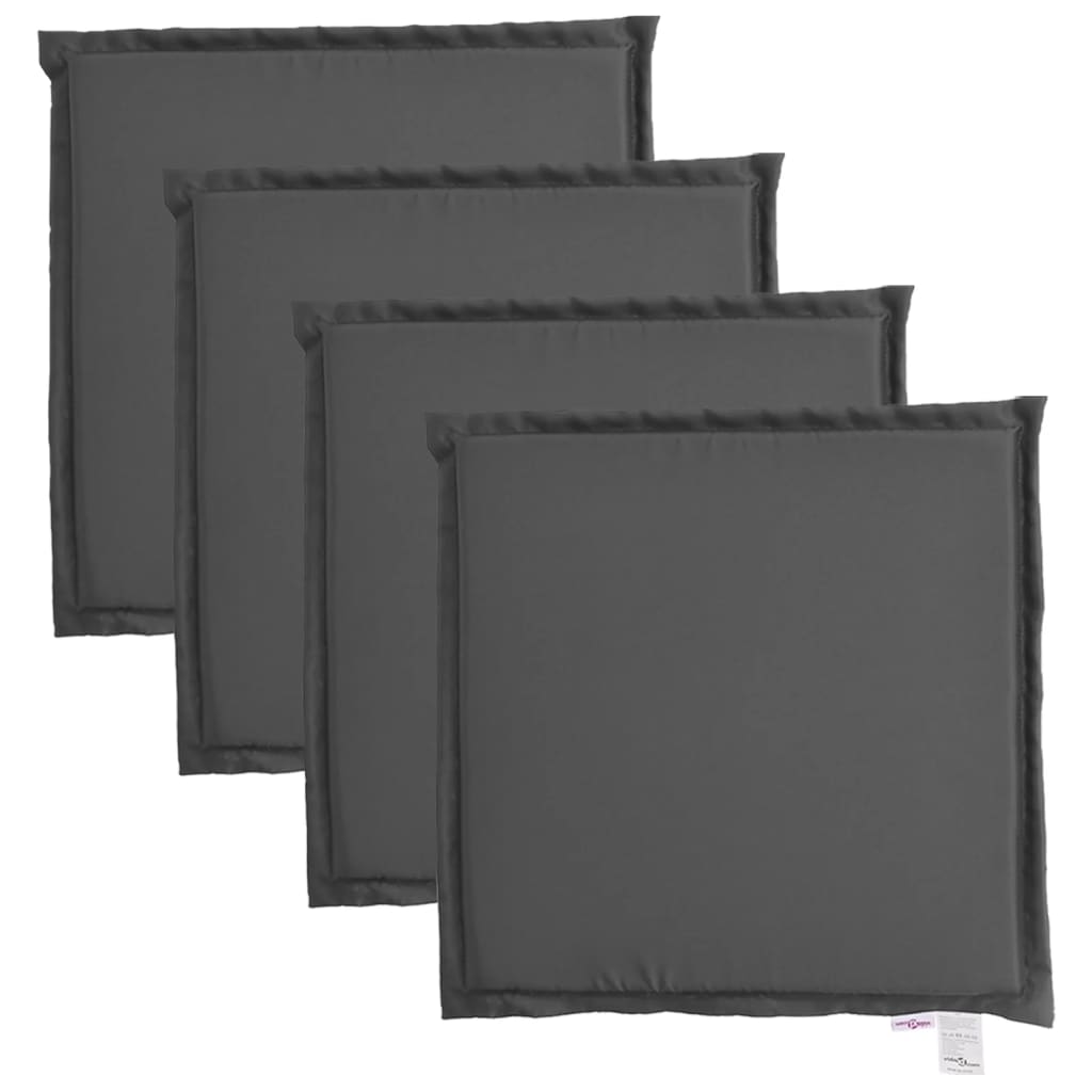 Polštáře sedadel Vidaxl Garden 4 ks čtvereční 45x45x2 cm antracite -colored