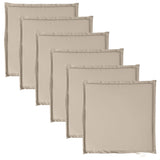 VidaXL Garden seat cushions 6 pcs square 45x45x2 cm Taupe