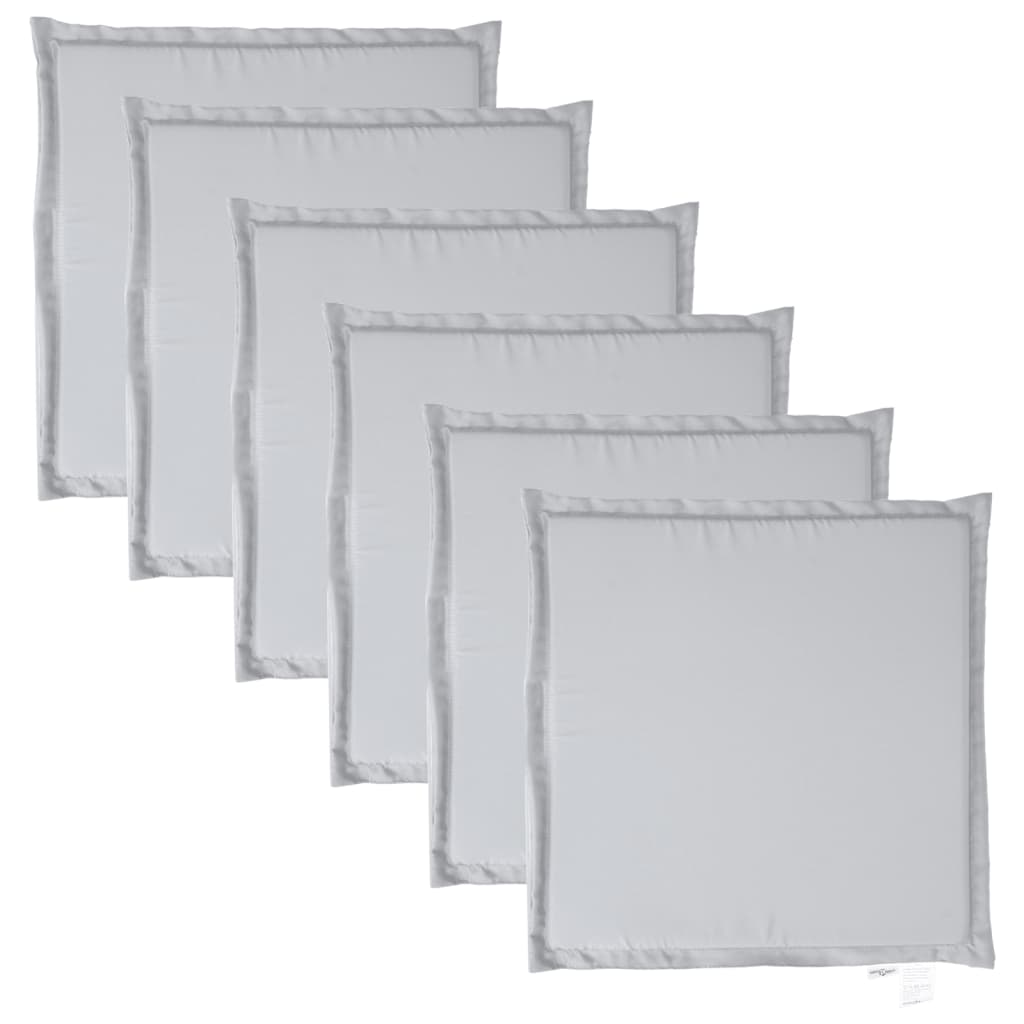 VidaXL Garden seat cushions 6 pcs square 45x45x2 cm light gray