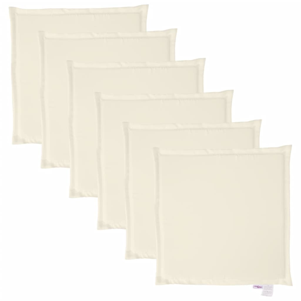 Vidaxl Gaarf Sëtz Këssen 6 PCS Square 45x45x2 cm Crème-cmolored